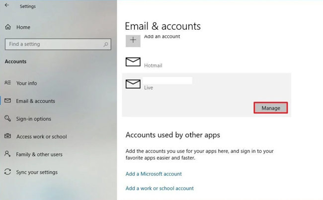 open email and accounts