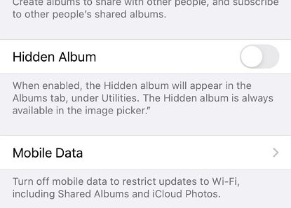 hide hidden album