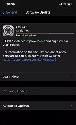 تحديث ios 15