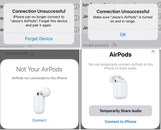 airpods connection unsuccessful on ios 15