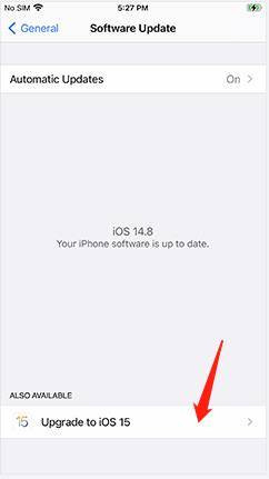 scarica e installa ios 15