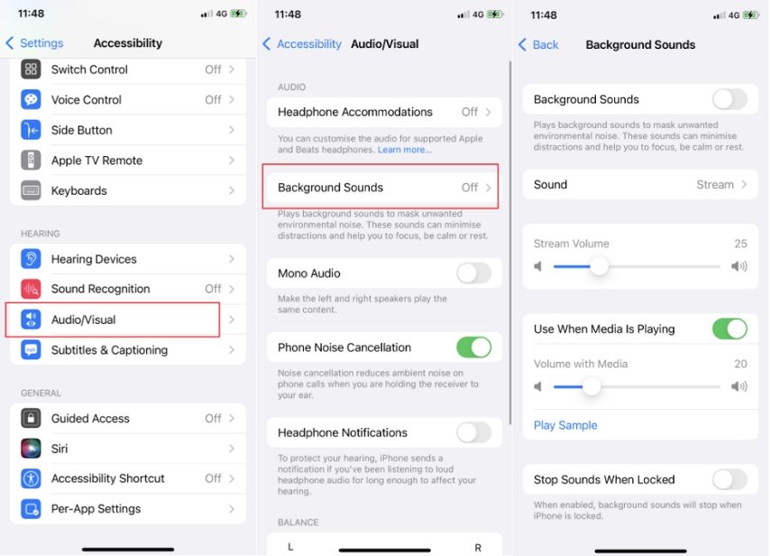  add rain sound to music in ios 15