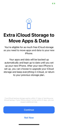 temporary icloud storage