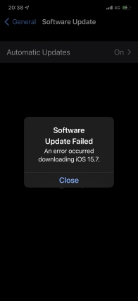 can't update to ios 15.7