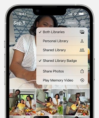 ios 16.1 icloud photos shared library
