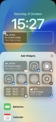 remove calendar widget from lock screen