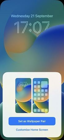 set different home screen and lock screen wallpapers