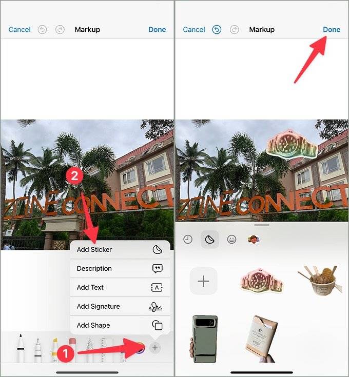 add sticker on photo