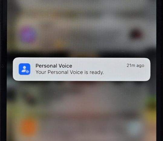 voz pessoal pronta no ios 17