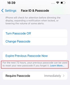 Forgot IPhone New Passcode? Use Previous Passcode For 72 Hours To Reset ...