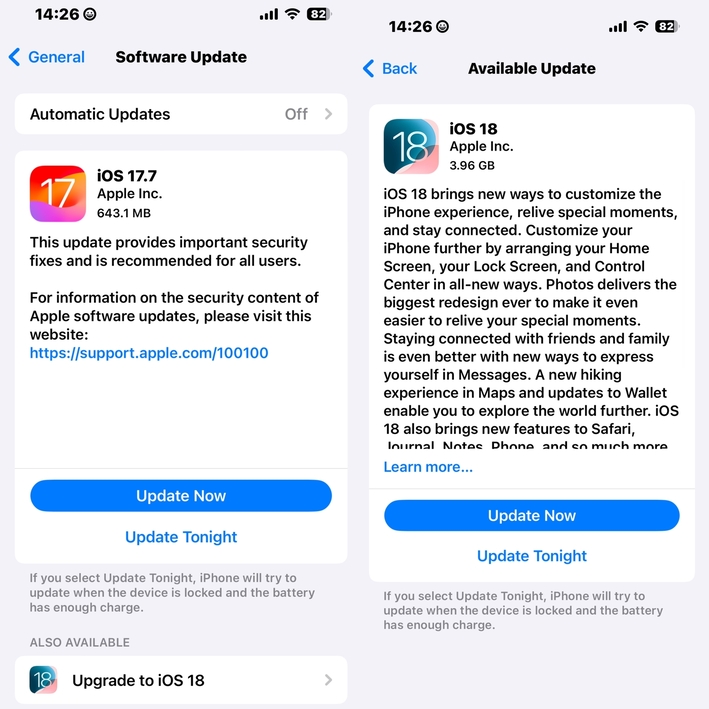 下載 ios 18 設定文件