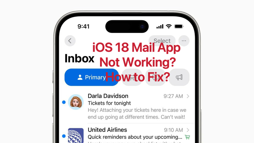 ios 18 mail app not working