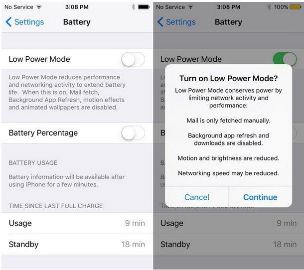 ios 9 battery life improved