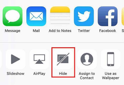 ios hide photo