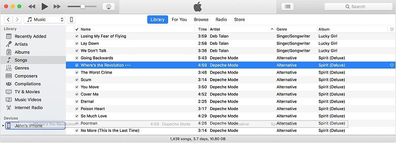 drag and drop music itunes