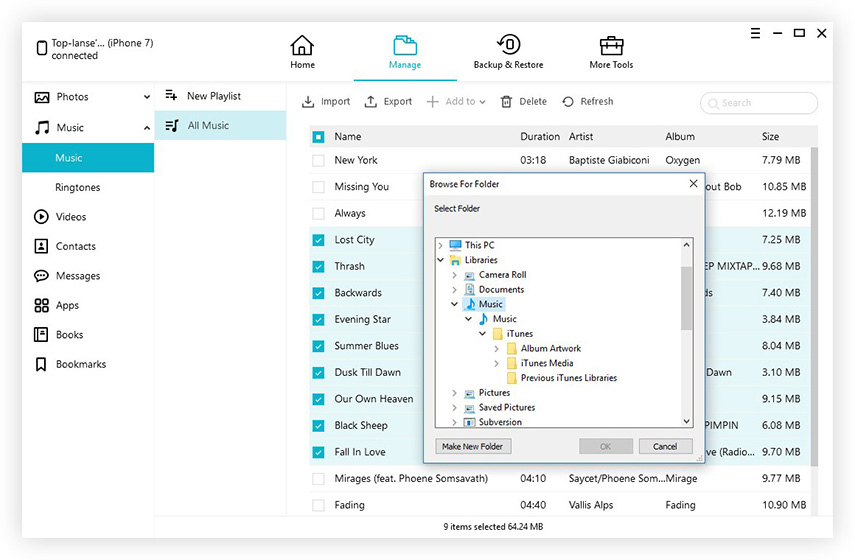 sync music to computer