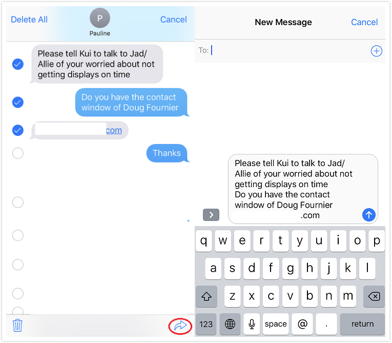 import text messages from iphone to mac