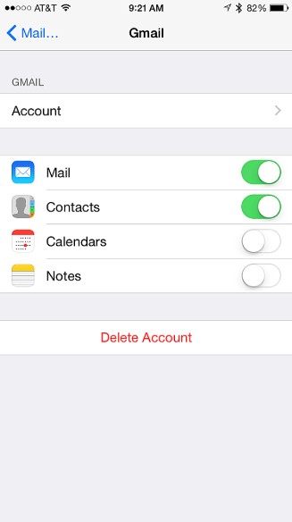 sync google contacts to iphone
