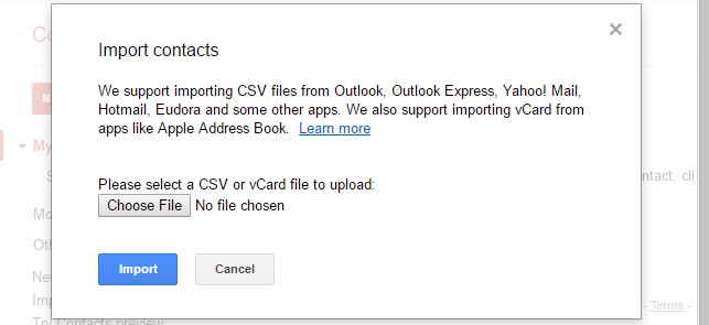 google contacts import contacts