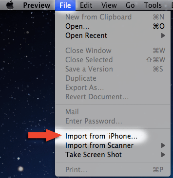 import to preview mac