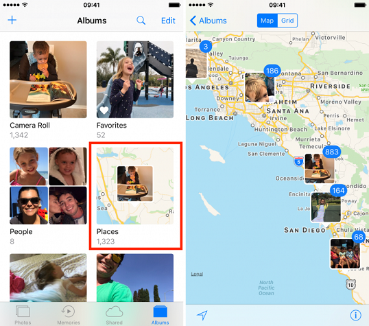 iphone photos on map