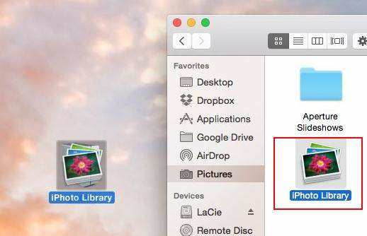 Change iphoto library