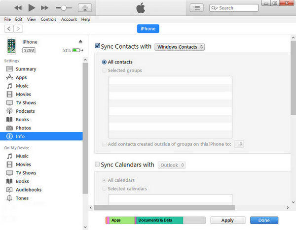 sync contacts