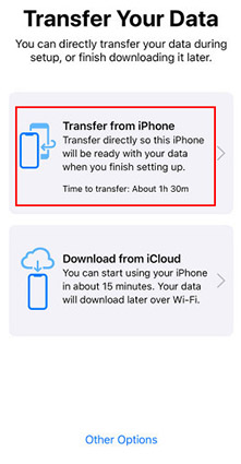 iphone transfer to new phone not working