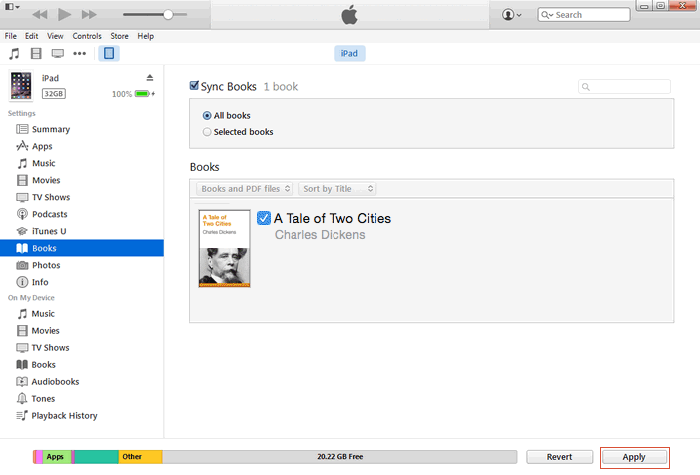 recover epub on iphone