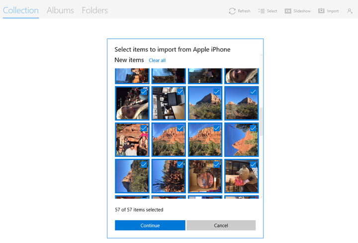 transfer photos windows using photos app