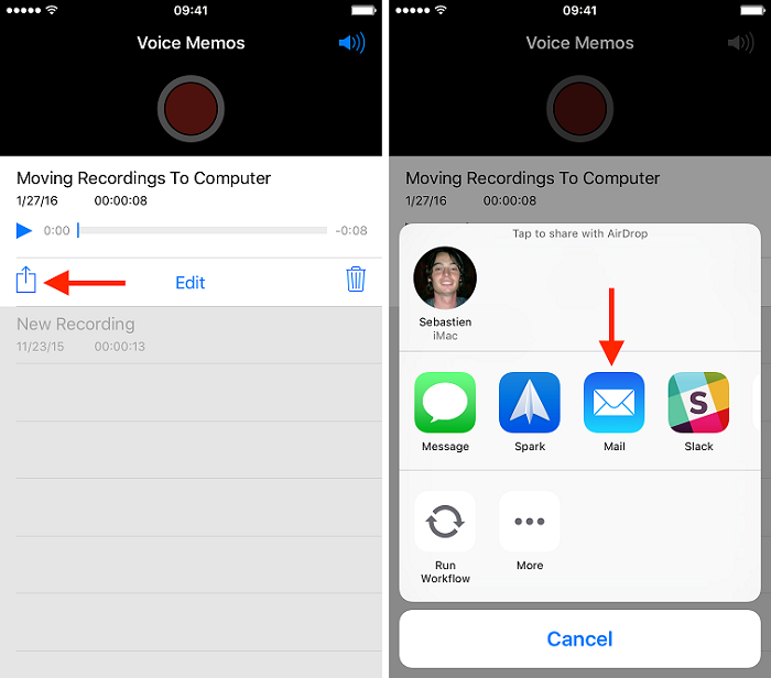 how to copy voice memo from iphone to mac