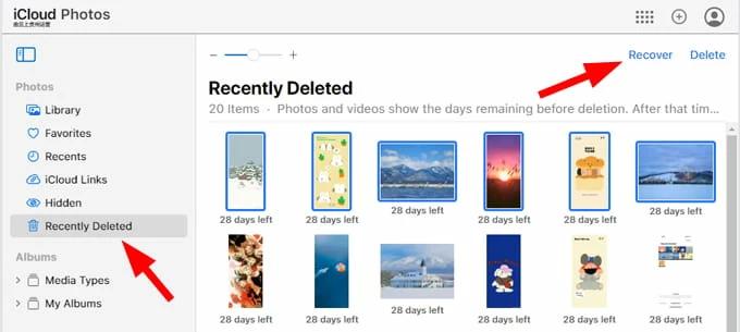 get back all the deleted photos