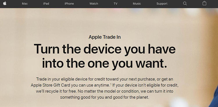 apple trade in