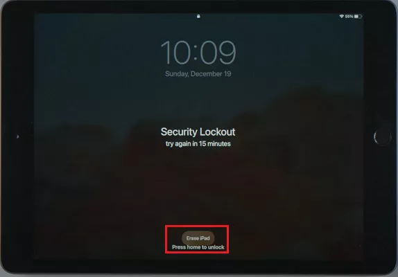 unlock ipad without passward by erase ipad