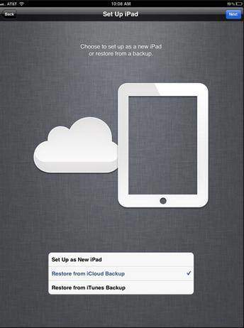 restore ipad 4 data