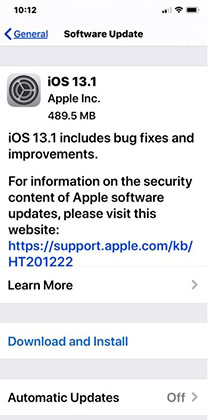 download and install ios 13.5 to fix iphone 11 frozen