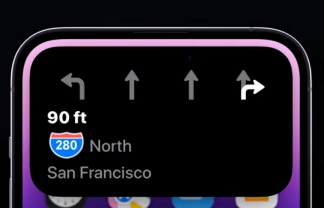 iphone 14 pro dynamic island maps