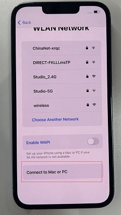 iPhone setup connect to pc or mac