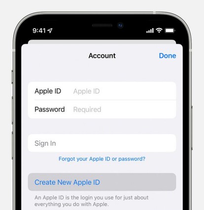 sign in apple id
