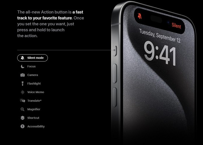 iphone 15 pro action button