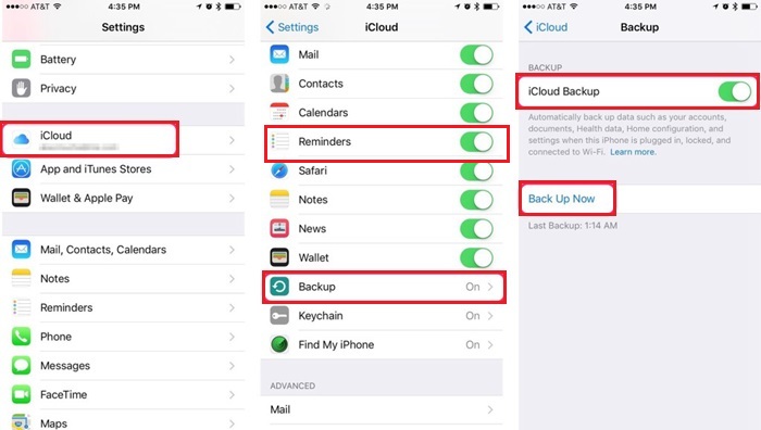 icloud backup iphone