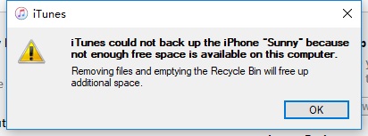 cannot backup iphone to pc because disconntected