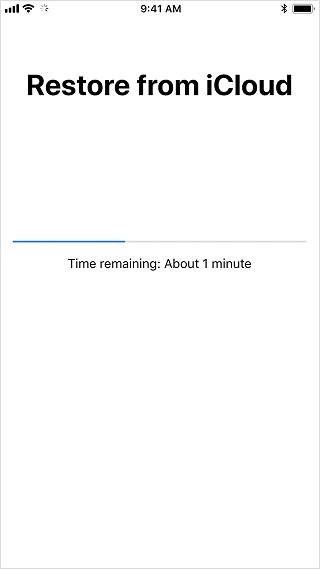 process to restore from icloud