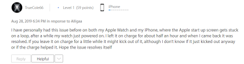 apple watch boot loop