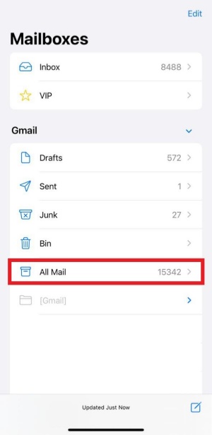 check all mail to find disappearing emails