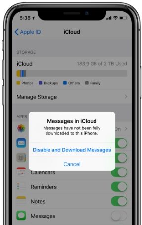 messages app download attachment from icloud taking forever