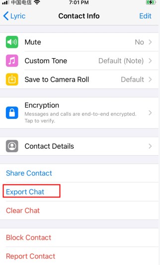 export WhatsApp chat