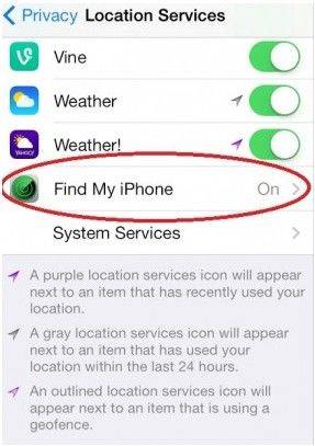 if i factory reset my phone will find my iphone turn off