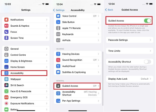lock apps on iphone