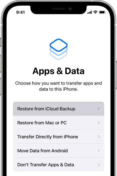 iCloud backup recovery